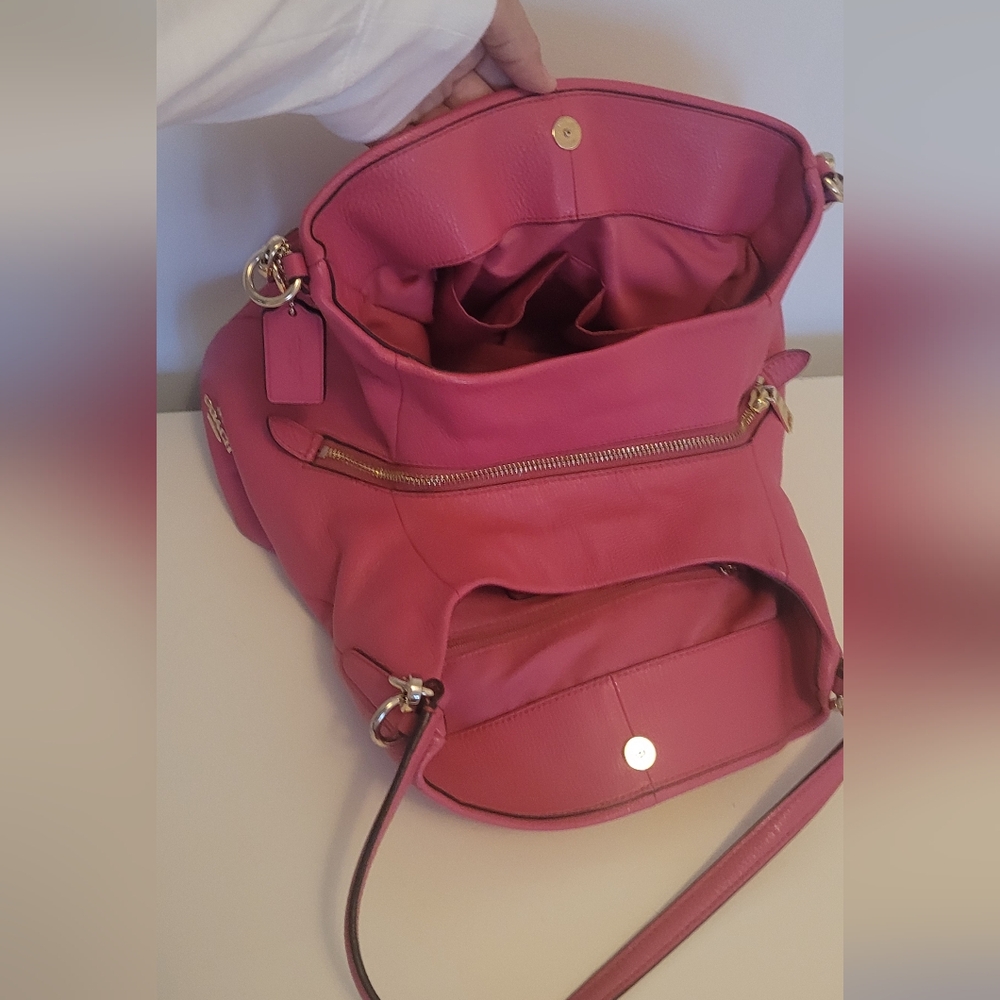 Coach Pink Ruby Leather Phoebe Shoulder Bag - Picture 5 of 15